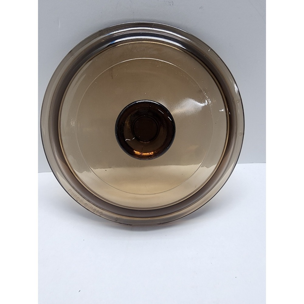 PYREX P81-C Amber GLASS CASSEROLE LID For 1 PT/1QT Round